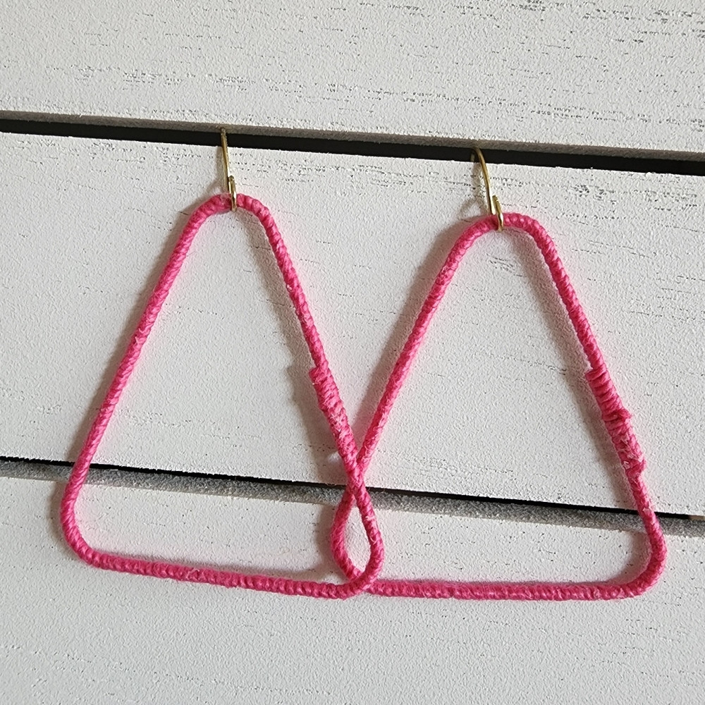 Triangle Thread Wrap Earrings